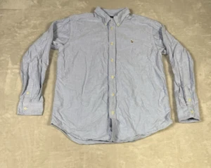 Polo Ralph Lauren Long Sleeve Youth Boys 20 Blue Button Down Flesh Pony - Picture 1 of 8