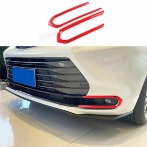 2X For Toyota Sienna 2021-2022 ABS Red Front Fog Lights Lights Strip Cover Trim - Picture 1 of 5
