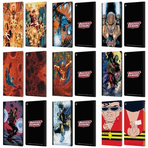 JUSTICE LEAGUE DC COMICS OTHER MEMBERS COMIC ART LEATHER BOOK CASE AMAZON FIRE - Picture 1 of 15