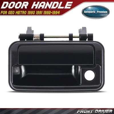 Manija de puerta exterior negra del lado del conductor delantero con cerradura para Geo Metro 90-94 Foto 1 de 4