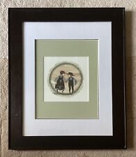 Vintage P. Buckley Moss Offset Lithograph Print Titled “February”, Girl & Boy