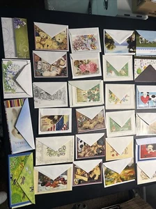 Tarjetas de notas en blanco de felicitación surtidas de 111 piezas vintage de los años 70-80 - Imagen 1 de 5