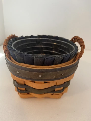 Longaberger Thyme Collectors Club 1998 Basket Combo Liner And Protector Cover