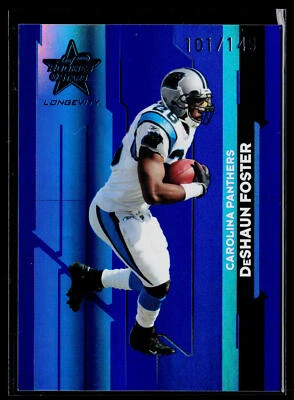 DeShaun Foster 2006 Leaf Rookies & Stars Longevity Sapphire #14 SN Panthers - Image 1 of 2