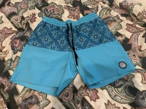 Volcom Men's Unbalanced Stoney 17" Swim Trunks Electric Blue Large - Picture 1 of 3
