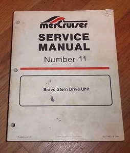 MERCRUISER SERVICE REPAIR SHOP MANUAL NUMBER 11 BRAVO STERN DRIVE UNIT - Picture 1 of 1