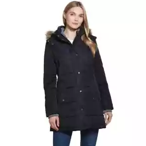 Weatherproof Hooded Shaped Puffer Jacket - Black - Size L - A526173 - F20309 NEW - Picture 1 of 9