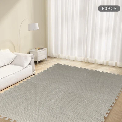 Alfombra de juego suave no tóxica para bebés y niños espuma EVA piso azulejos entrelazados sala de juegos Foto 1 de 4