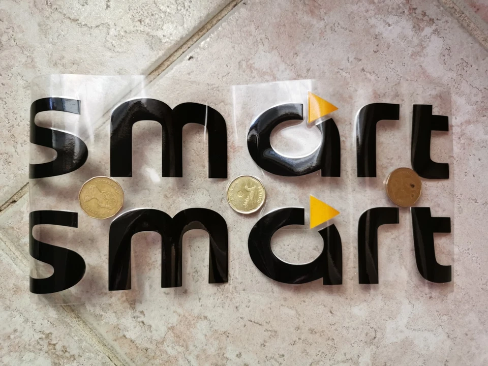 智能 450 451 453 Fortwo Forfour 汽车贴花 - 黑色字母 — 第 1/1 张图片