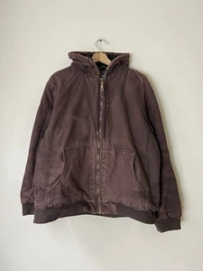 Vintage Smith’s Workwear Dark Brown Zip Up Canvas Jacket - XL - Picture 1 of 4