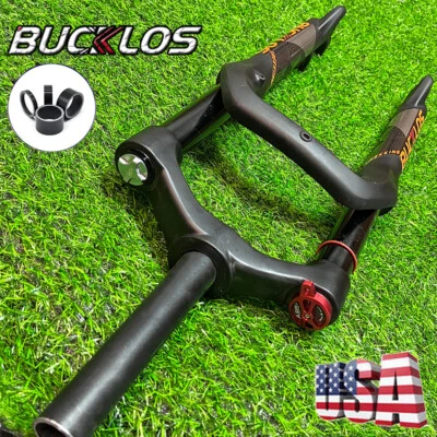 NEW BUCKLOS 20*4.0" MTB Air Suspension Fat Fork Snow/Electric Bike Forks Disc QR - Image 1 of 4