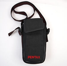 Vintage Pentax Camera Lens Bag Padded Case Shoulder Strap Red/Black Point Shoot