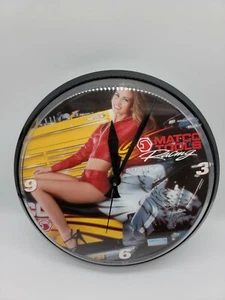 Matco Tool Racing Pin Up Girl Quartz Wall Clock Garage Clock Vintage  - Picture 1 of 5