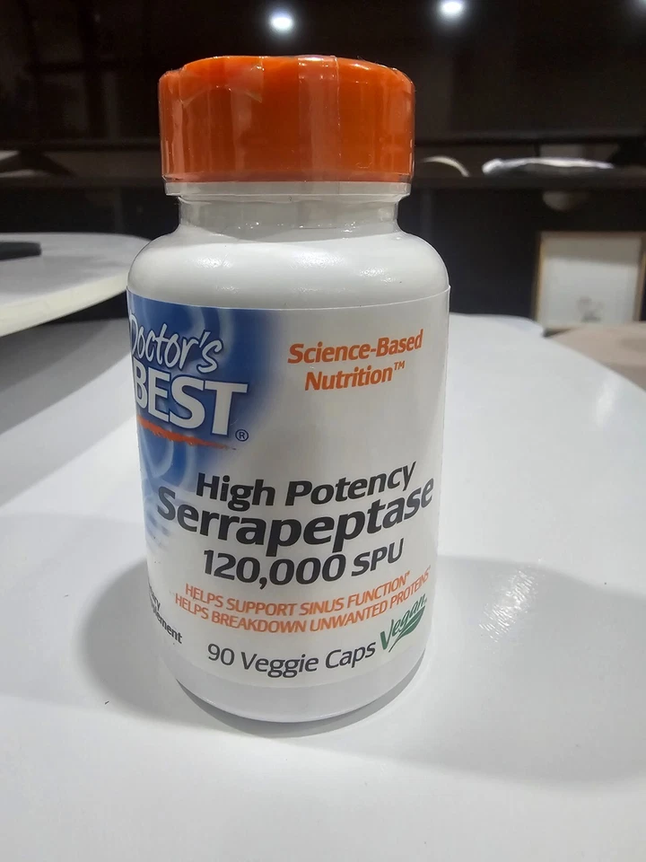 Cápsula Serrapeptasa Alta Potencia Doctor's Best - 90 Vegetales Envío Rápido. Foto 1 de 2