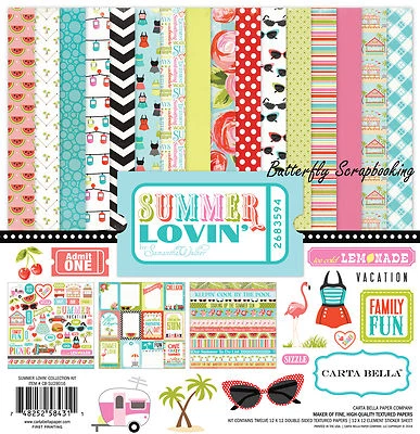 Kit de álbum de recortes Summer Lovin Collection 12X12 Carta Bella Summer CBSU28016 NUEVO Foto 1 de 4