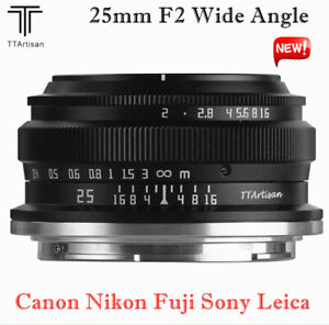 TTArtisan 25mm F2.0 APS-C Manual Focus Lens for Canon Nikon Sony Fujifilm Leica 