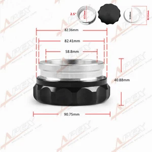 US 2.5inch 63.5mm Aluminum Weld On Filler Neck And Cap Oil Fuel Water Tank Alloy - Picture 1 of 5
