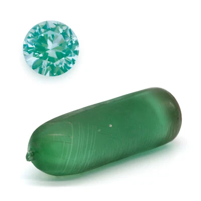 62-69gr 1pc Light Blue Paraiba Spinel #135 Djeva Lab Grown Faceting Rough  - Image 1 of 3