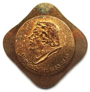 Martin Luther edle Bronze-Medaille B.H.Mayer, Pforzheim - Bild 1 von 2