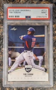 2016 Leaf Tim Tebow #TT2 PSA 9 1st Baseball Card - Picture 1 of 2