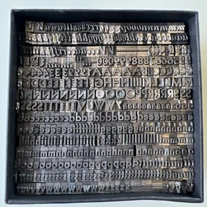 Metal Letterpress letters, numbers 0-9, punctuation! Various type, & sizes. - Picture 1 of 7
