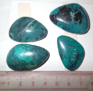Cabujón de piedra turquesa forma libre plana 156,5 quilates 4 piezas 31,3 gramos lote A - Imagen 1 de 2