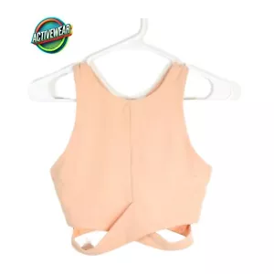 Athleta Crop Top Bra S Peach Activewear Racerback Yoga Gym Fitnessđź’— - Picture 1 of 6