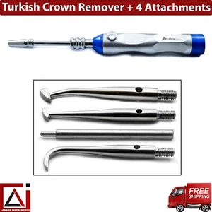 Automatic Crown Removal Gun Dentist Surgical Instruments with 4 Attachments New - Picture 1 of 5