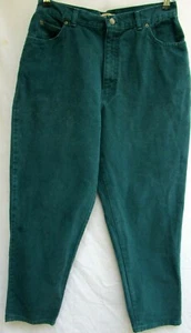 VTG 90s..NORTHWEST BLUE..HIGH WAIST..TAPERED..GREEN..MOM..DENIM..JEANS..NEW..16P - Picture 1 of 5