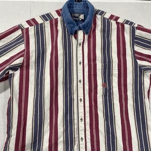 Vintage Wrangler 20X decespugliatore uomo XL anni 90 abbottonato righe colorato ventiX - Foto 1 di 5