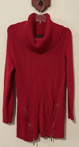 INC International Concepts Womens Medium Red Long Pullover Knit Sweater! A6417 - Picture 1 of 5