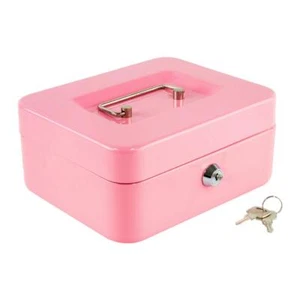 Cash Box with Money Tray,Storage Safe Lock Box with Key,Cash Drawer,7.87" - Picture 1 of 7