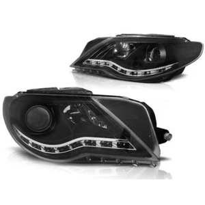 Aggiornamento Faro Proiettore Luce Diurna LED VW Passat CC dal 2008-2012 Nero - Foto 1 di 1