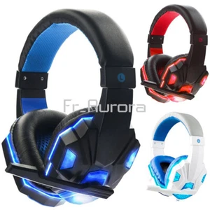 3.5mm Wired Gaming Headsets Headphone Stereo Surround w/ Mic For PC Xbox PS4 - Picture 1 of 16