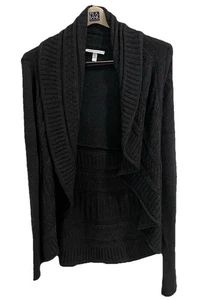 Maglione Autunno Cashmere Grigio Antracite, Aperto Frontale Tg L, Elegante, Morbido e Caldo - Foto 1 di 16