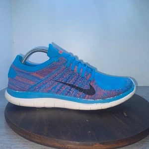 Zapatos Nike Para Hombre Talla 12 Free Flyknit 4.0 631053-403 Azul Laguna Carmesí Brillante - Imagen 1 de 12