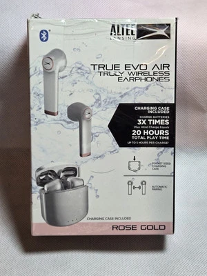 NOVO Fone de Ouvido Bluetooth Altec Lansing TRUE EVO AIR Verdadeiramente Sem Fio Ouro Rosa  - Imagem 1 de 4