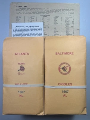 APBA Baseball 1967 Season Complete Set w/XBs original roster sheet & extras - Image 1 of 4