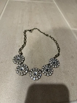 Новый без ярлыков J.Crew бронзы и прозрачные стразы заявление женское ожерелье - Изображение 1 из 4