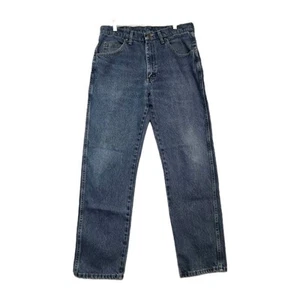 Wrangler Bkue Ridge Slim Fit Jeans Sz 34x32 Straight Leg 100% Cotton Ranch Barn - Picture 1 of 6