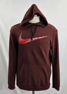 NIKE Dri Fit Pullover Hoodie Dark Red Mens Size Small - Picture 1 of 8