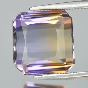 💎 Ametrina naturale gialla e viola ottagonale VVS 5,34 ct - non trattata, gemma Bolivia - Foto 1 di 4