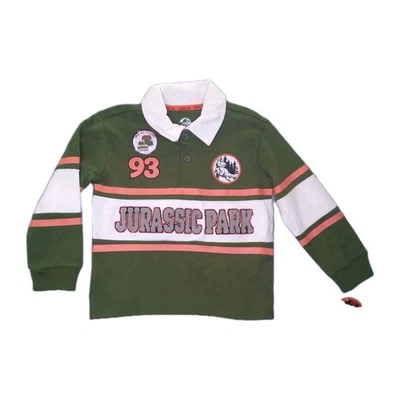 Jurassic Park Shirt Rugby Boys Sz 5t Sweatshirt Winter Warm School Fall Festival - Image 1 of 4