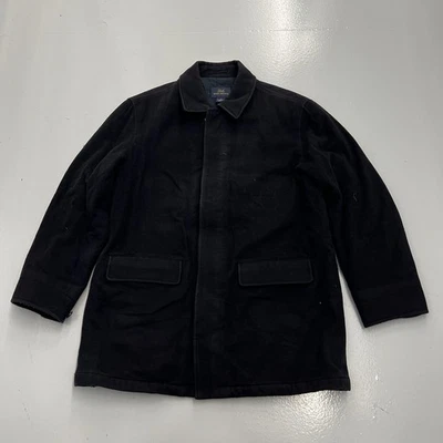 Brooks Brothers Pea Coat Mens Size Medium Black 346 Wool Cashmere Blend Overcoat - Image 1 of 4