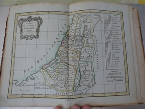carte issue Petit atlas moderne Lattré 1783 : carte 12 tribus d'israel - Picture 1 of 1