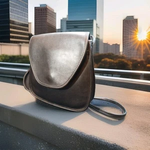 Cartera Bandolera Coach De Colección Nº 811-9275 Cuero Negro ¡RARA! - Imagen 1 de 24