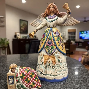 Jim Shore Heartwood Creek 2003 "Proclaimer of Heaven's Glory" Engel + Bonus Jesus - Bild 1 von 12