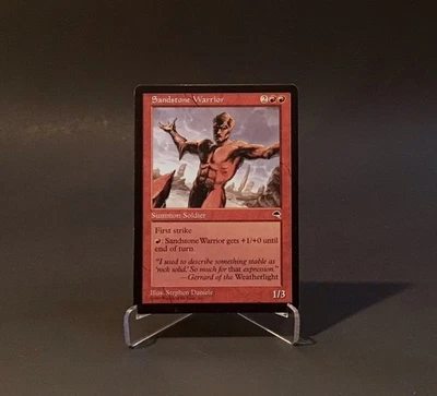 Magic: The Gathering Sandstone Warrior MTG Tempest Vintage 1997 LP - Image 1 of 2