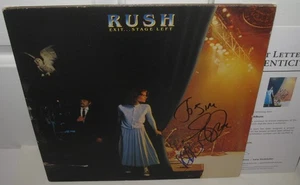 RUSH SIGNED EXIT STAGE LEFT ALBUM GEDDY LEE ALEX LIFESON AUTOGRAPH BECKETT LOA - Picture 1 of 6