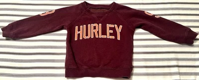 Hurley ребенка ясельного возраста мальчика 3T темно-бордовый и оранжевый пуловер толстовка толщиной логотип Crewneck - Изображение 1 из 4